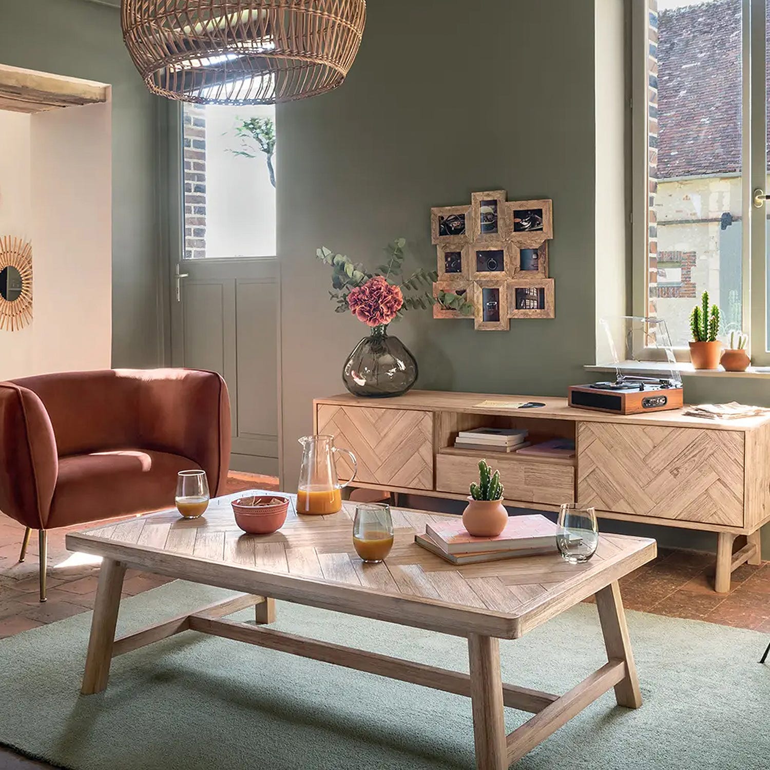 Porta TV in legno 180x55x45 cm Aeris