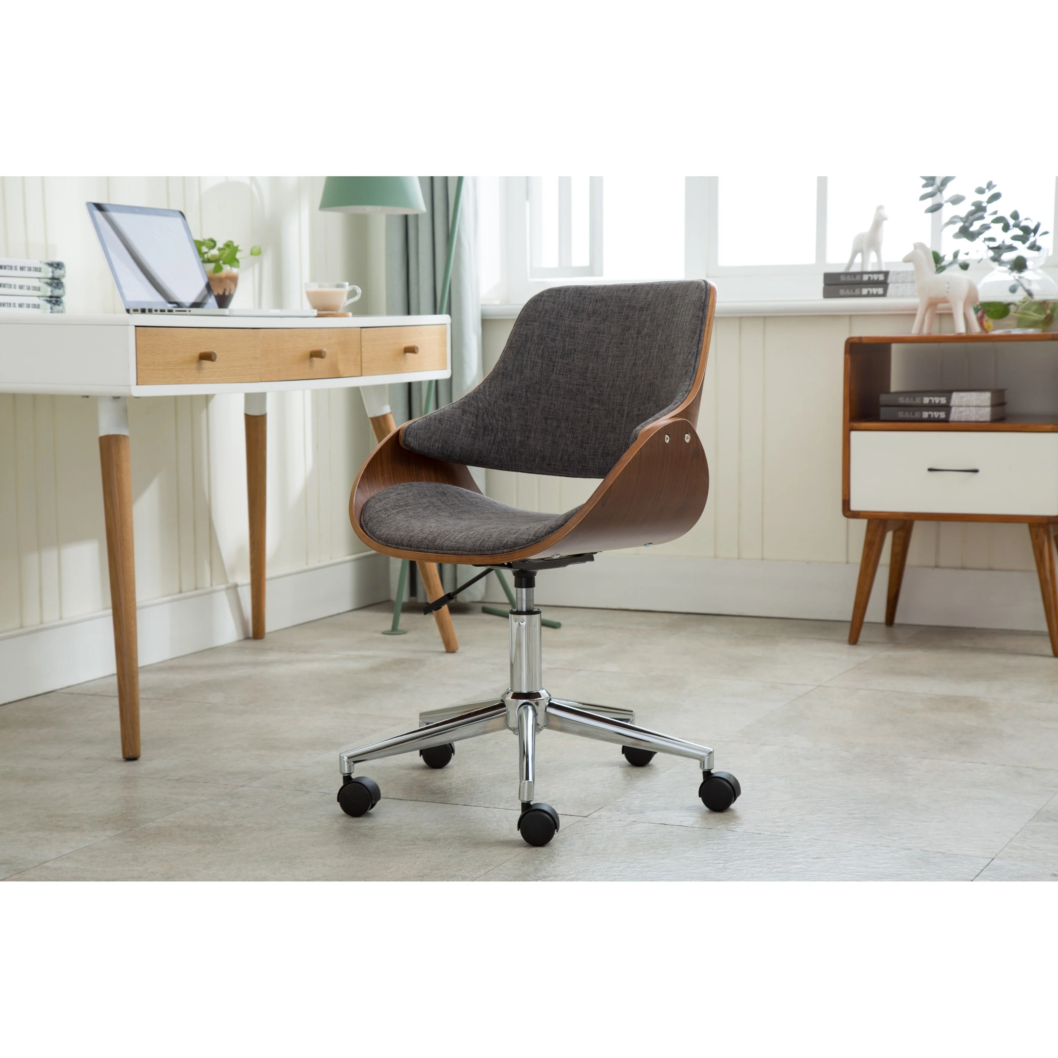 Porthos Home Fabric Mid-Century Office Chair