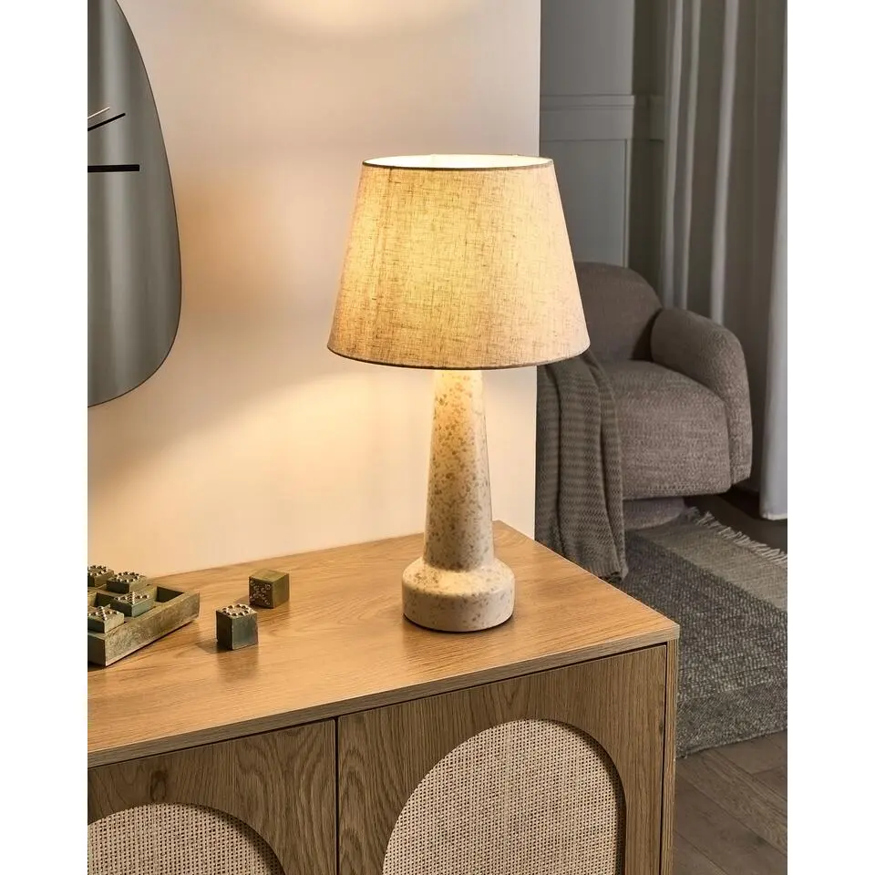 HUMUYA - Tafellamp - Lichtbeige - Keramiek