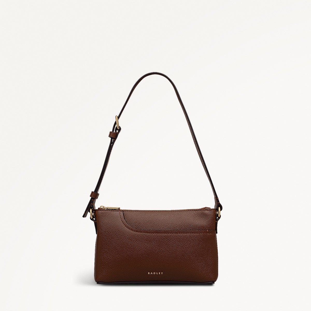 Pockets - Texture Mini Ziptop East-West Shoulder Bag - RHE31203