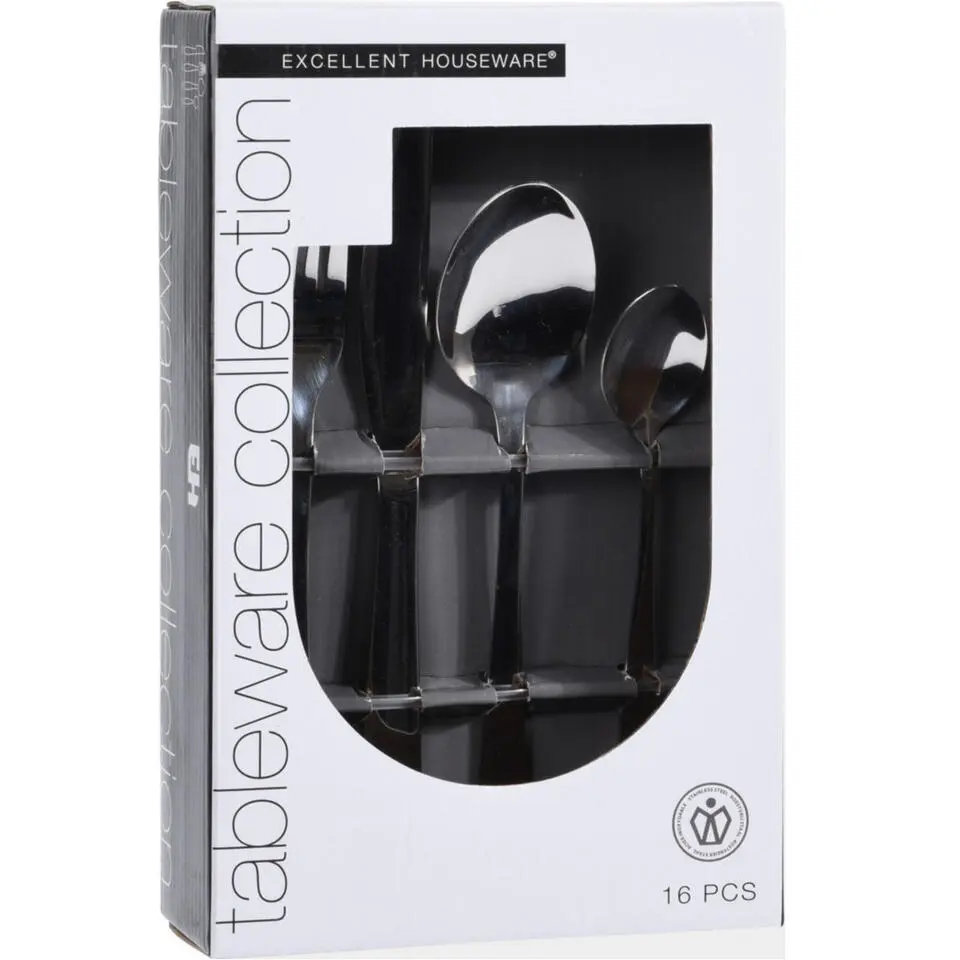 Excellent Houseware Bestekset - 16-delig - zilver - RVS