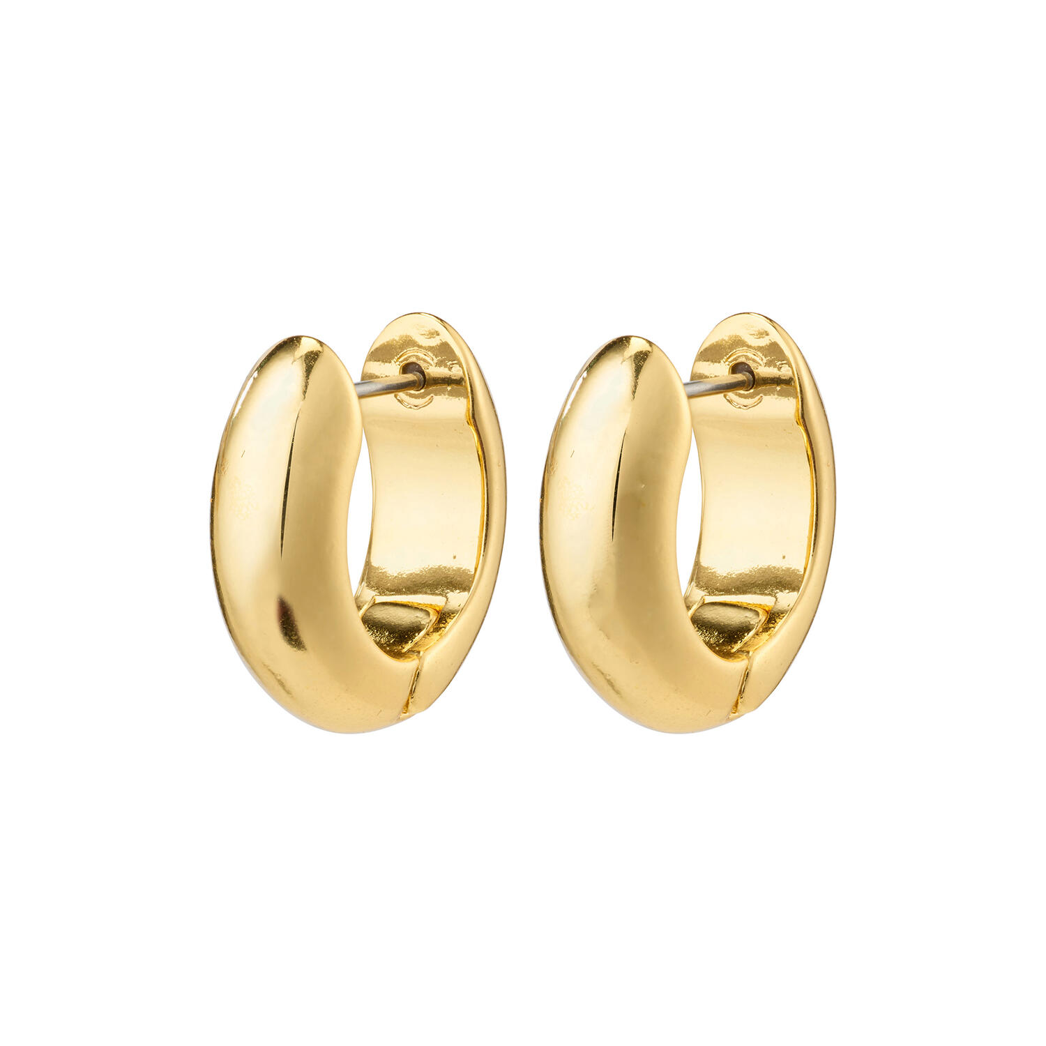 MINE Chunky Huggie Hoops, gold plated