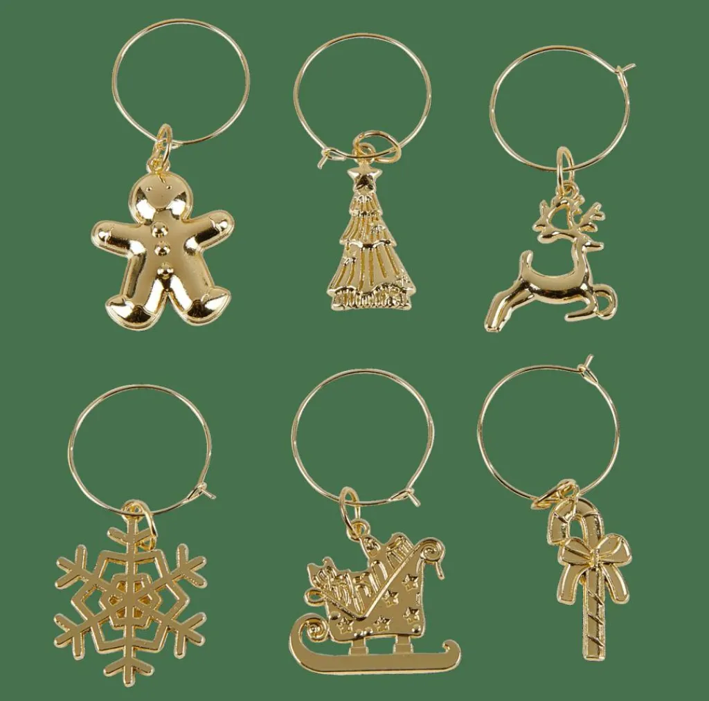 Cocktail Accessoires^CASA X-MAS GLAM Marque Verre Set De 6 Doré