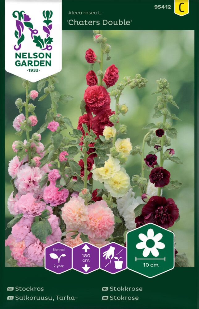 BLOMSTERFRØ NELSON GARDEN STOKKROSE CHATERS DOUBLE
