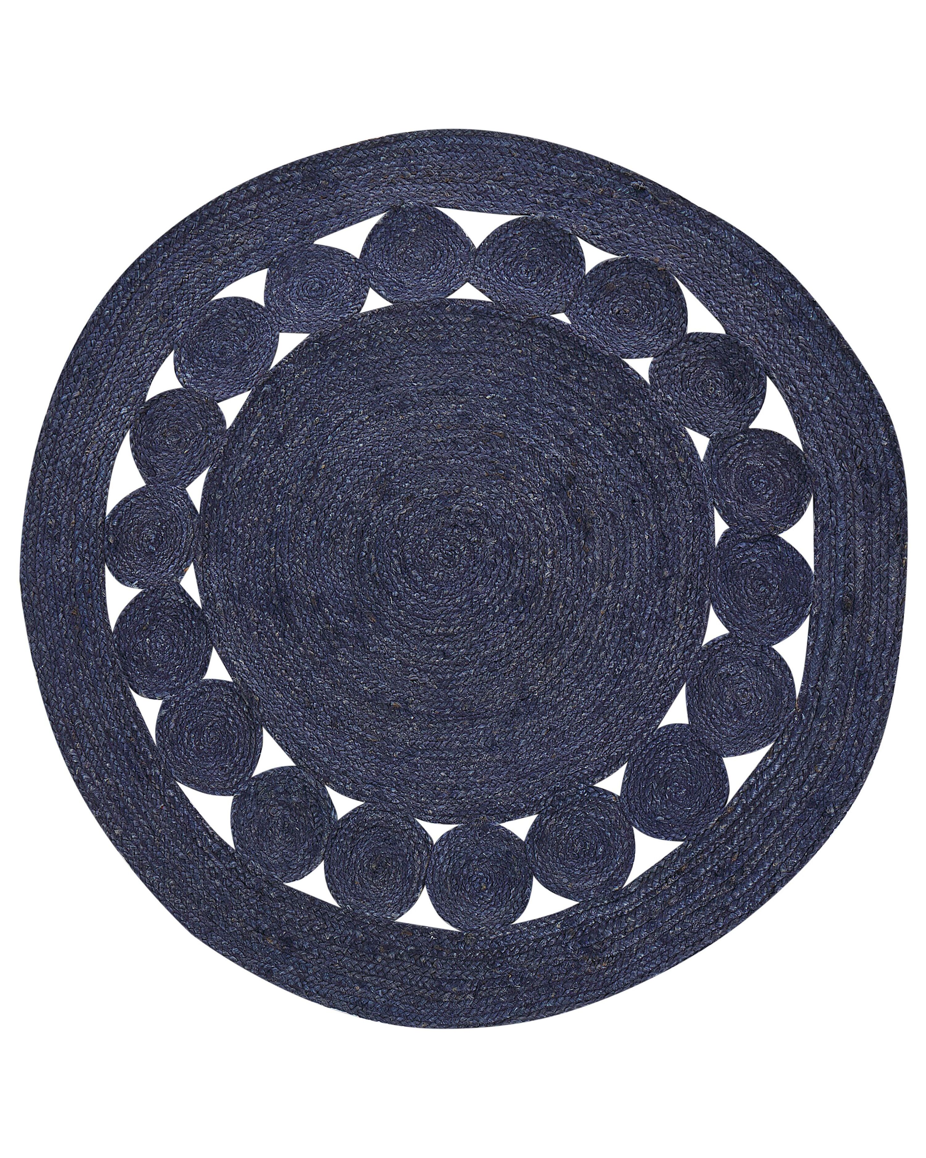 Rug KOYUNLU Dark Blue ? 120 cm Jute