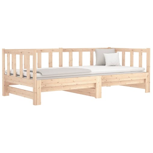 NNEVL Pull-out Day Bed 2x(92x187) cm Solid Wood Pine