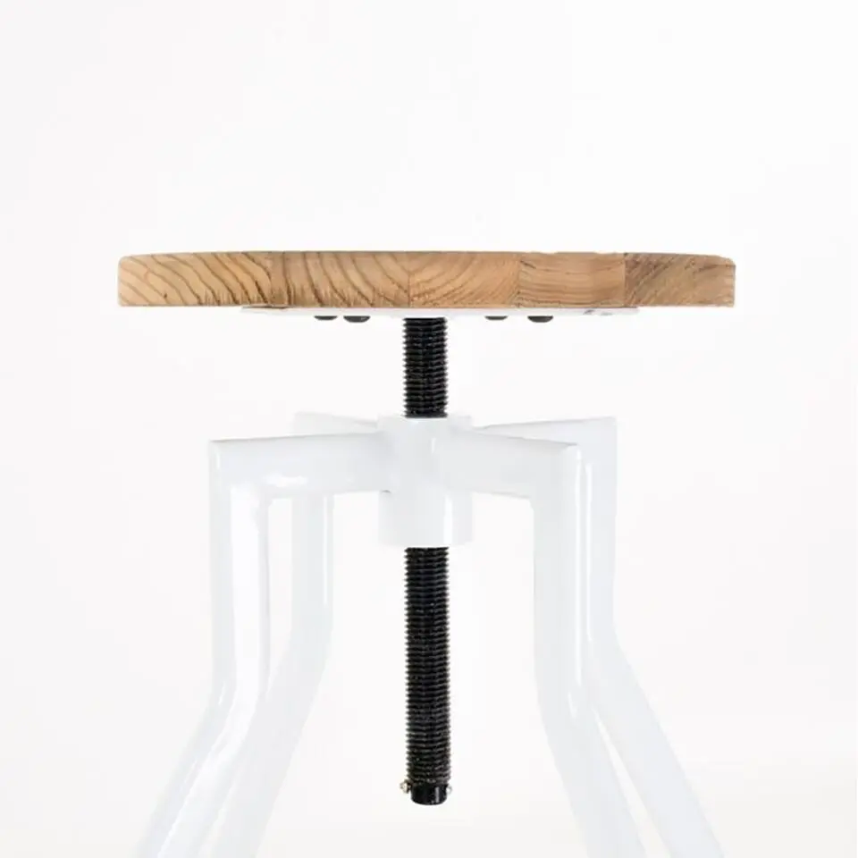 Legend Hoge draaibare kruk wit - in hoogte verstelbaar