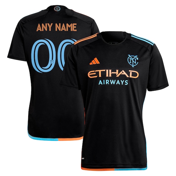 New York City FC adidas 2024 24/7 Kit Replica Custom Jersey – Black