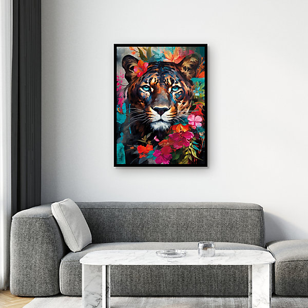 Affiche tigre multicouleurs l.60 x l.80 cm Dada Art