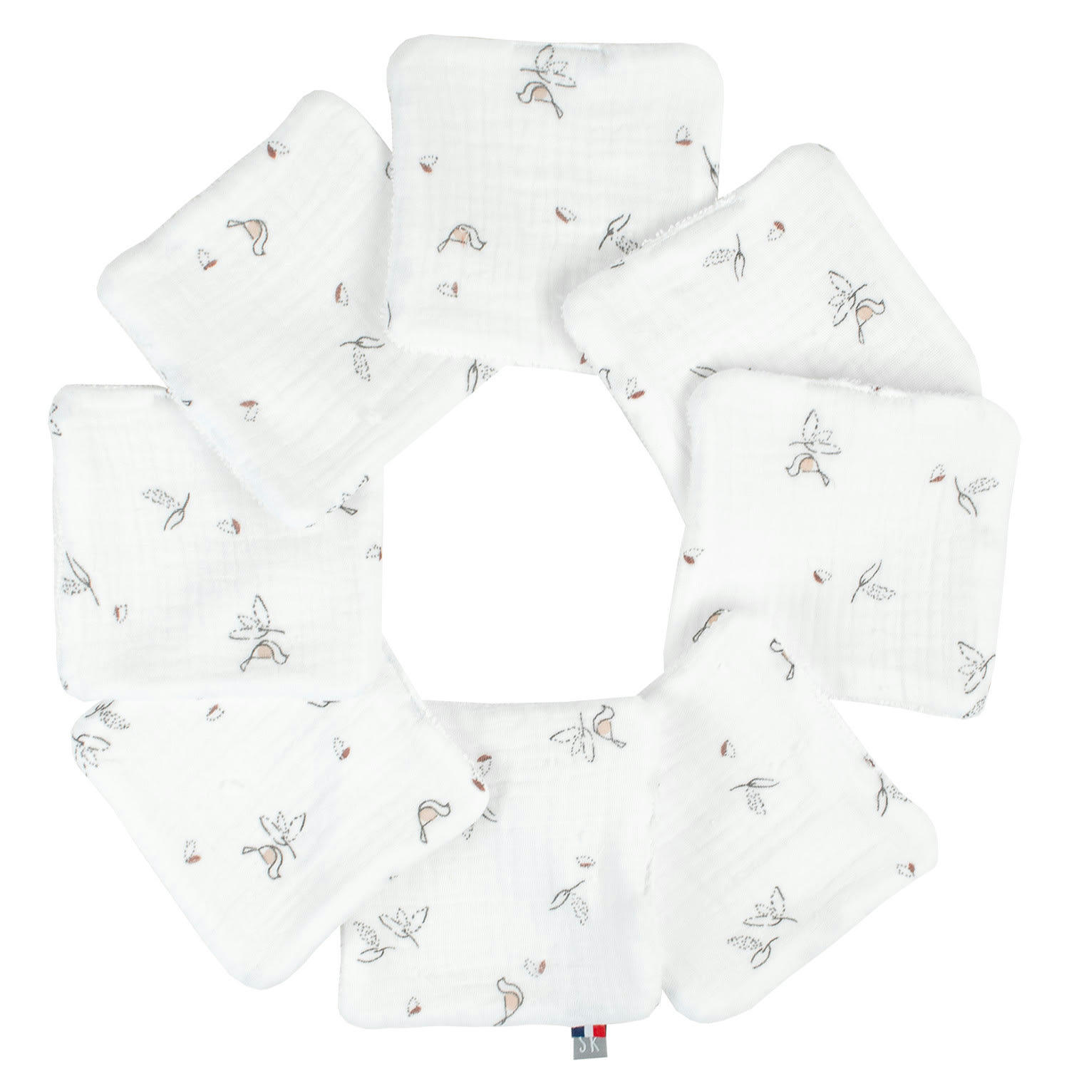 MELODY - Lingettes lavables 8 pièces