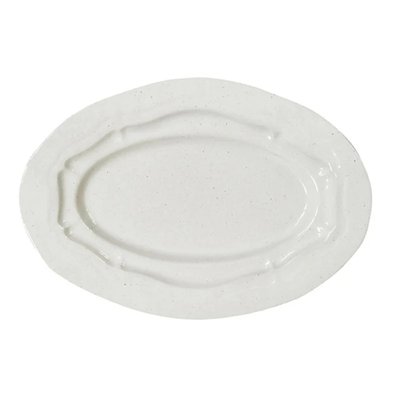 plat ovale l sable brillant