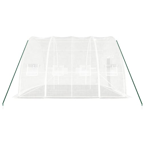 NNEVL Greenhouse with Steel Frame White 24 m&sup2; 6x4x2.85 m