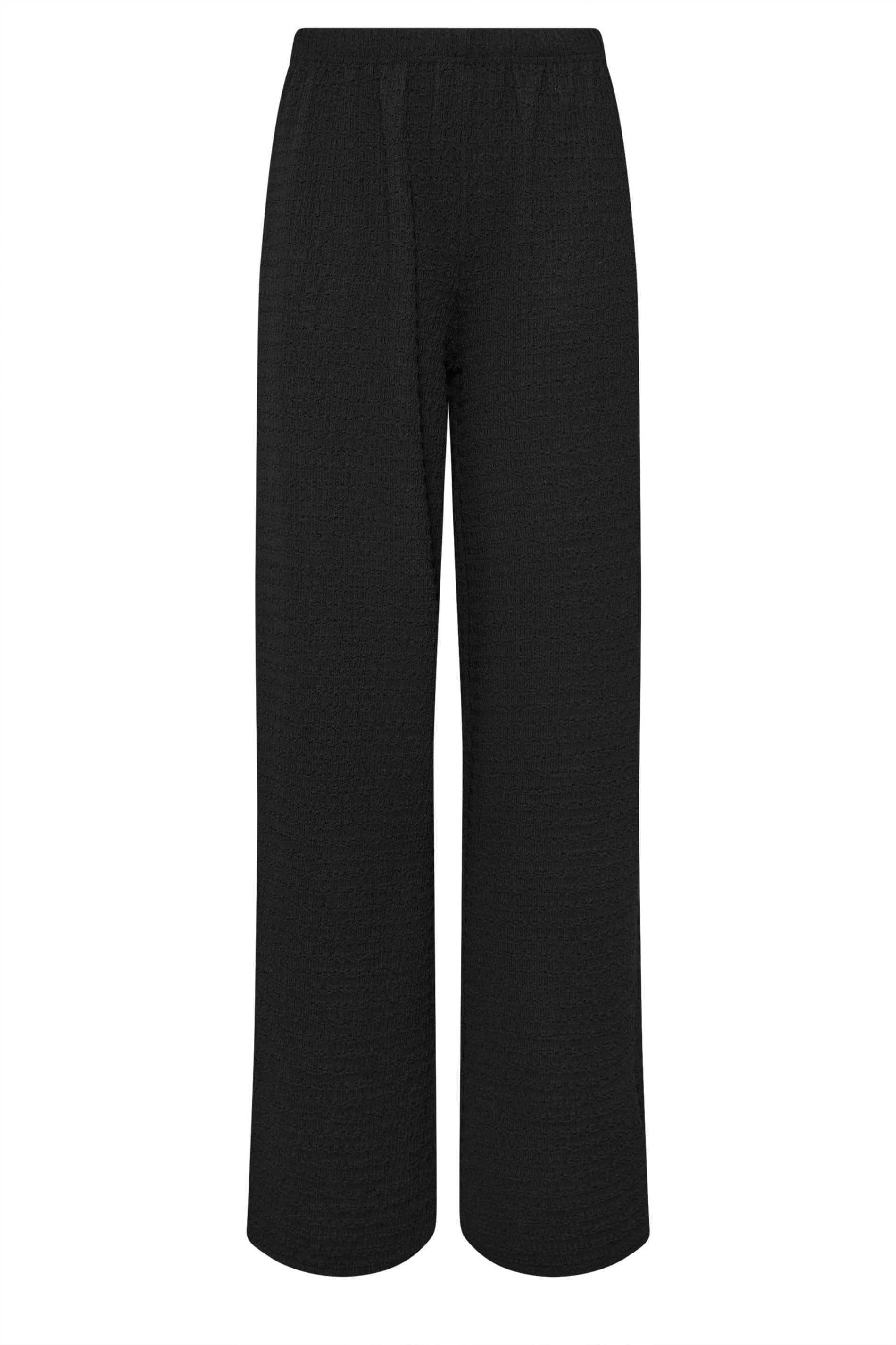Long Tall Sally Tall Textured Wide Leg Trousers