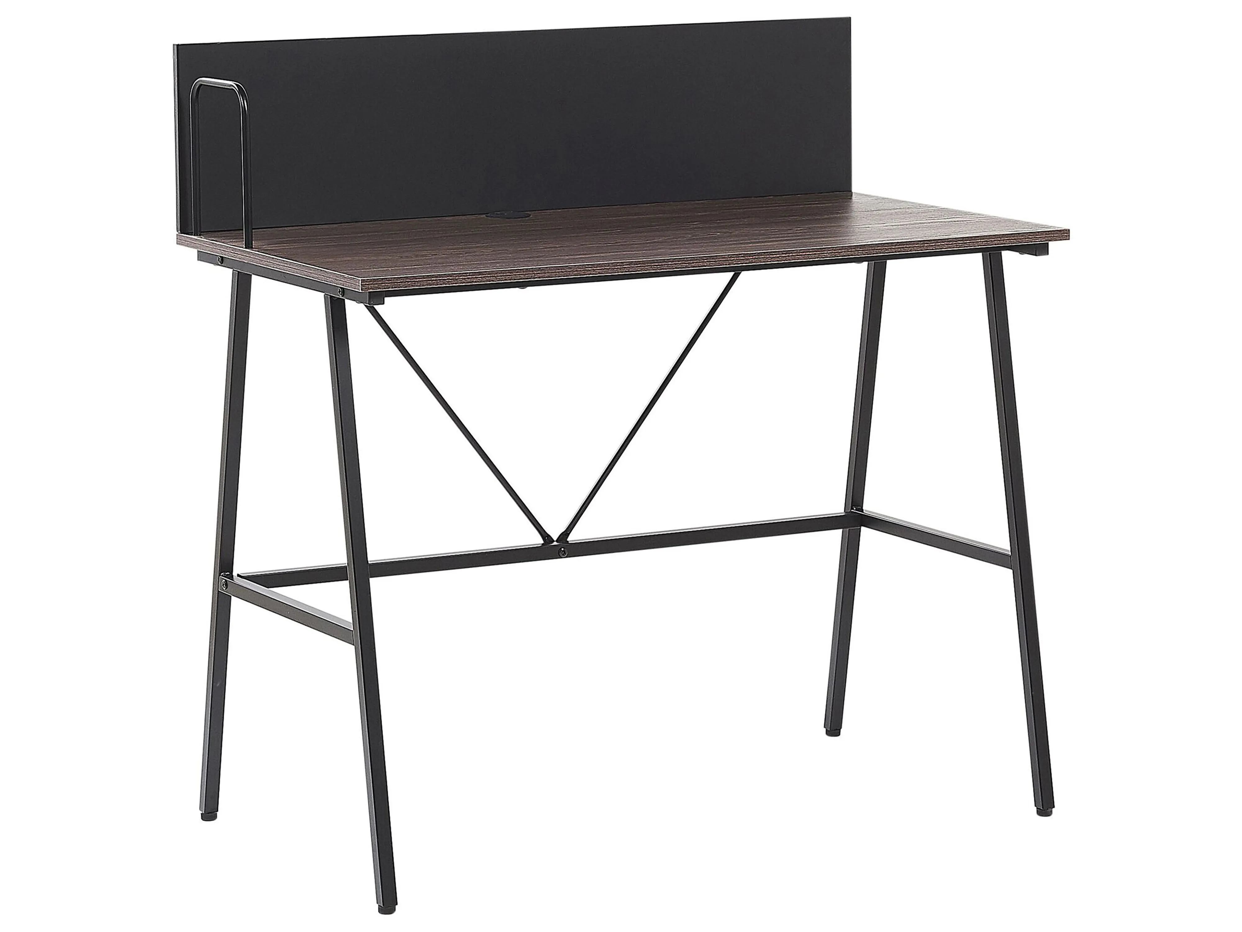 Home Office Desk HASTINGS Brown/ Black 100 cm 52 cm