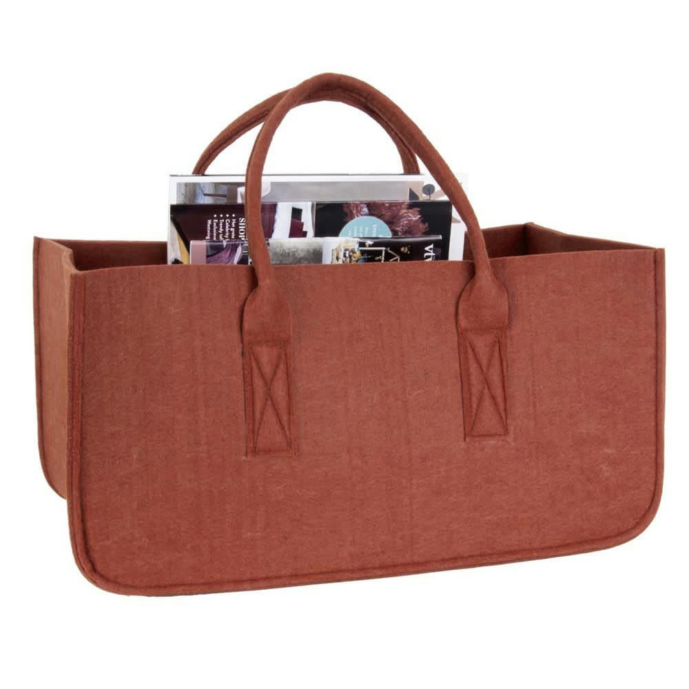 MELLOW - Porte revues feutrine feutre rouge