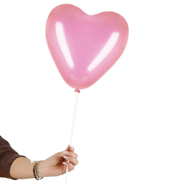 Balony serca na urodziny, walentynki 50 szt. różowe serca
