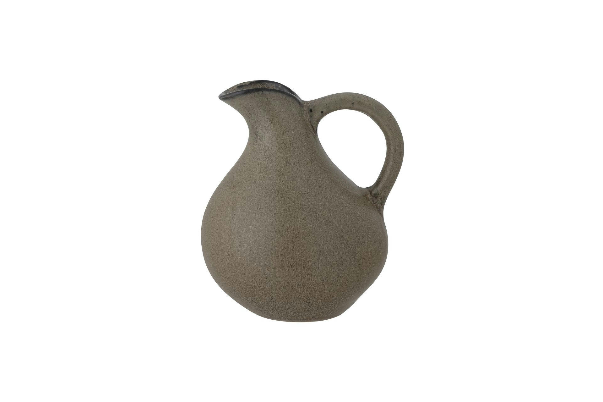 AMINA - Vase en grès gris H18cm