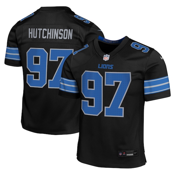 Aidan Hutchinson Detroit Lions Nike Youth Alternate Player Game Jersey - Black