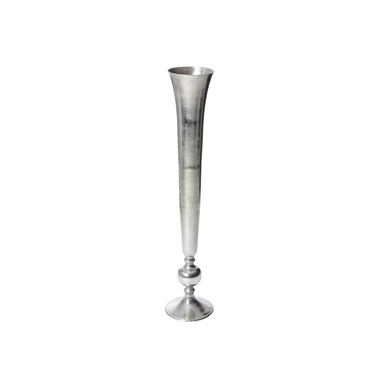 CORNET - Vase en aluminium argenté H153