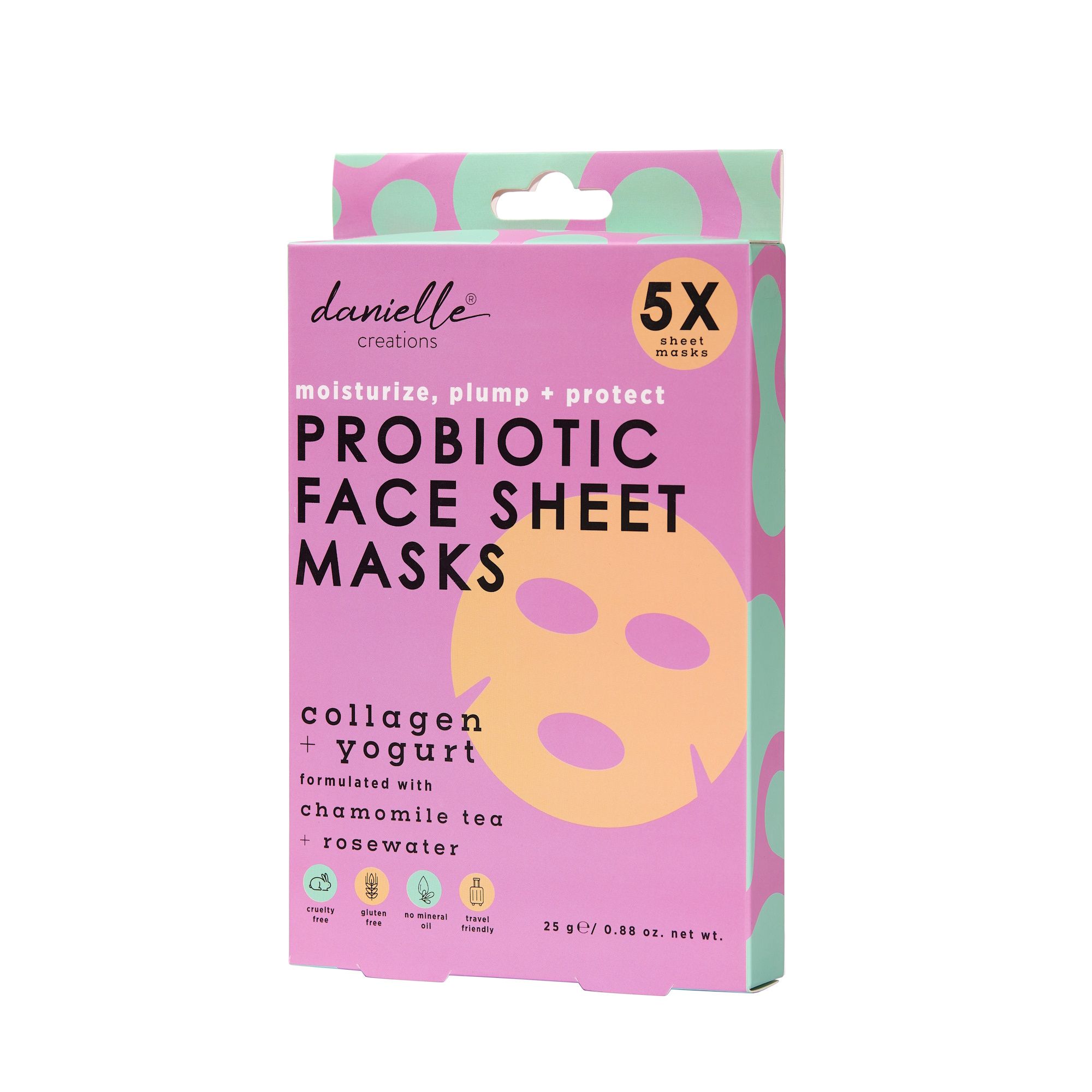Danielle Creations Probiotic Collagen Face Sheet Mask 5pcs