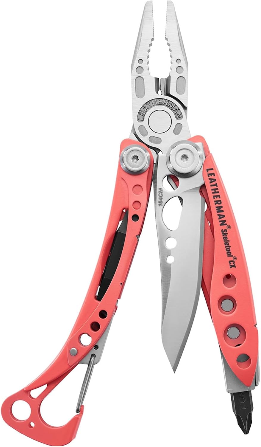 Leatherman, Skeletool CX, 7-in-1 Lightweight, Minimalist Multi-Tool for Everyday Carry, Home, Garden & Outdoors, Guava