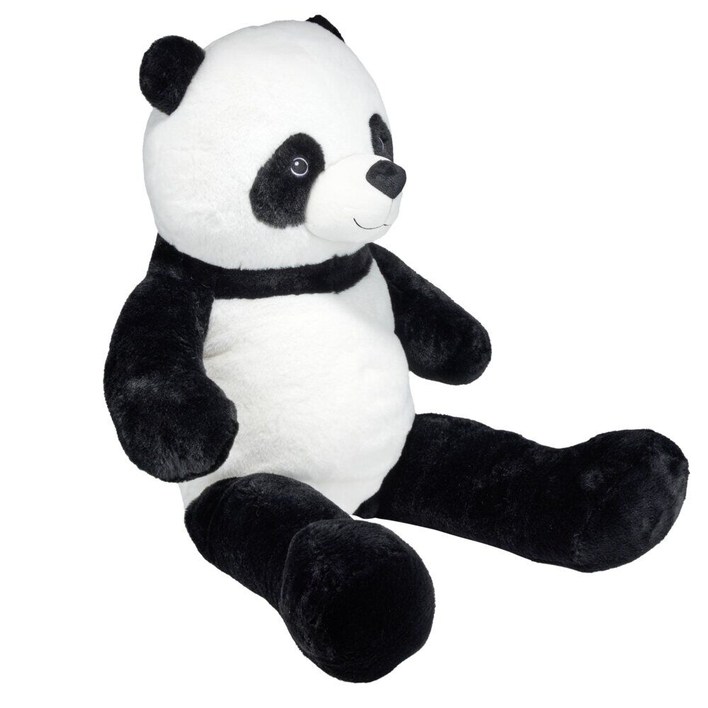 Peluche panda géant XXL polyester noir et blanc 40x30xH100cm