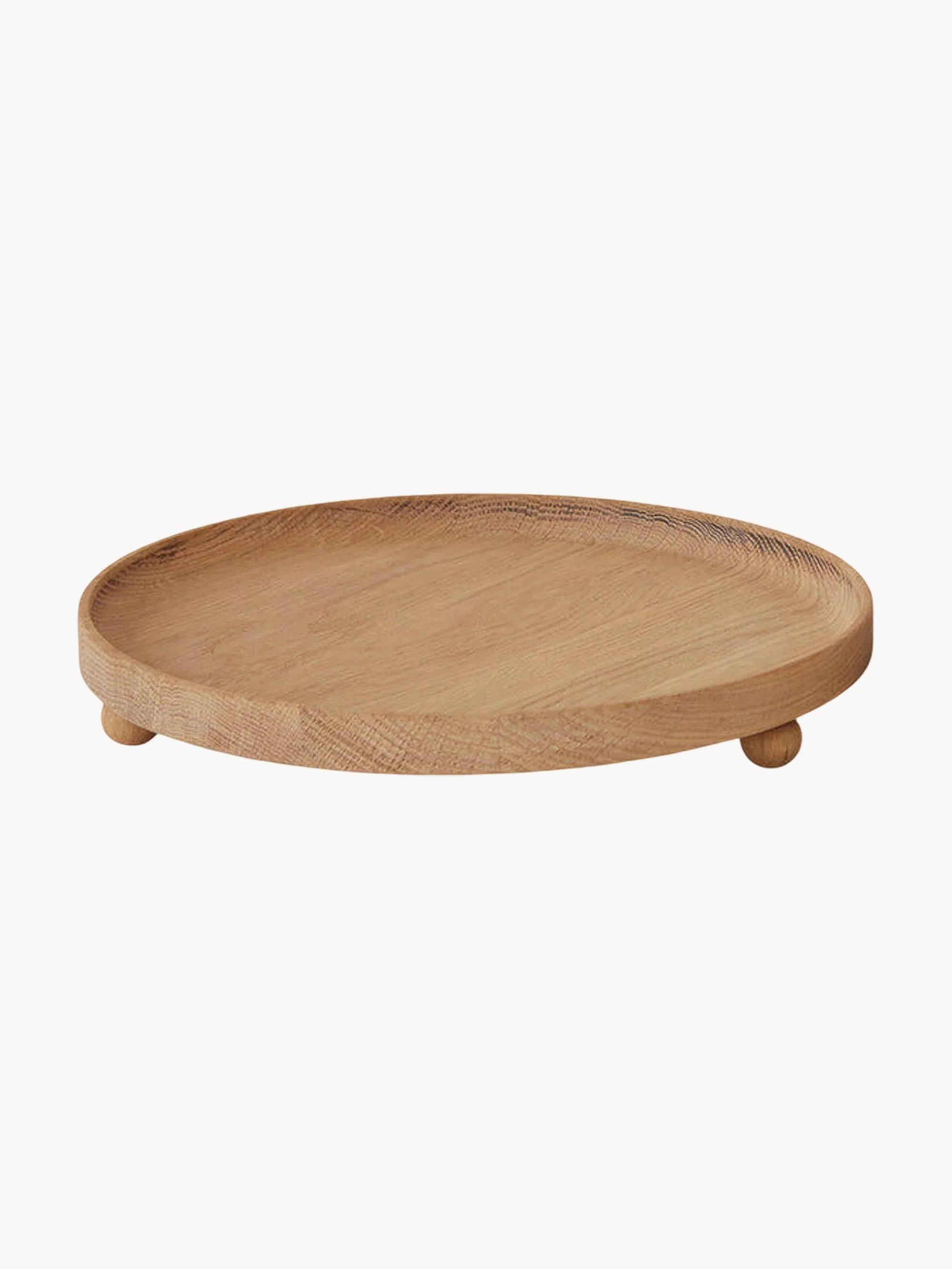 Rundes Eichenholz-Serviertablett Inka