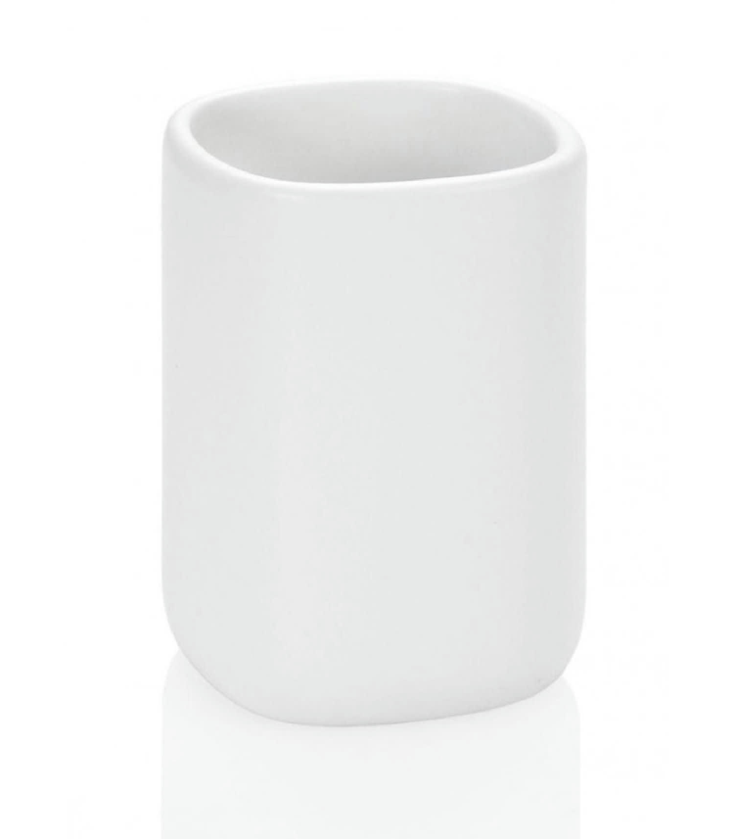 CÉRAMIQUE - Porte brosse à dents en céramique blanche