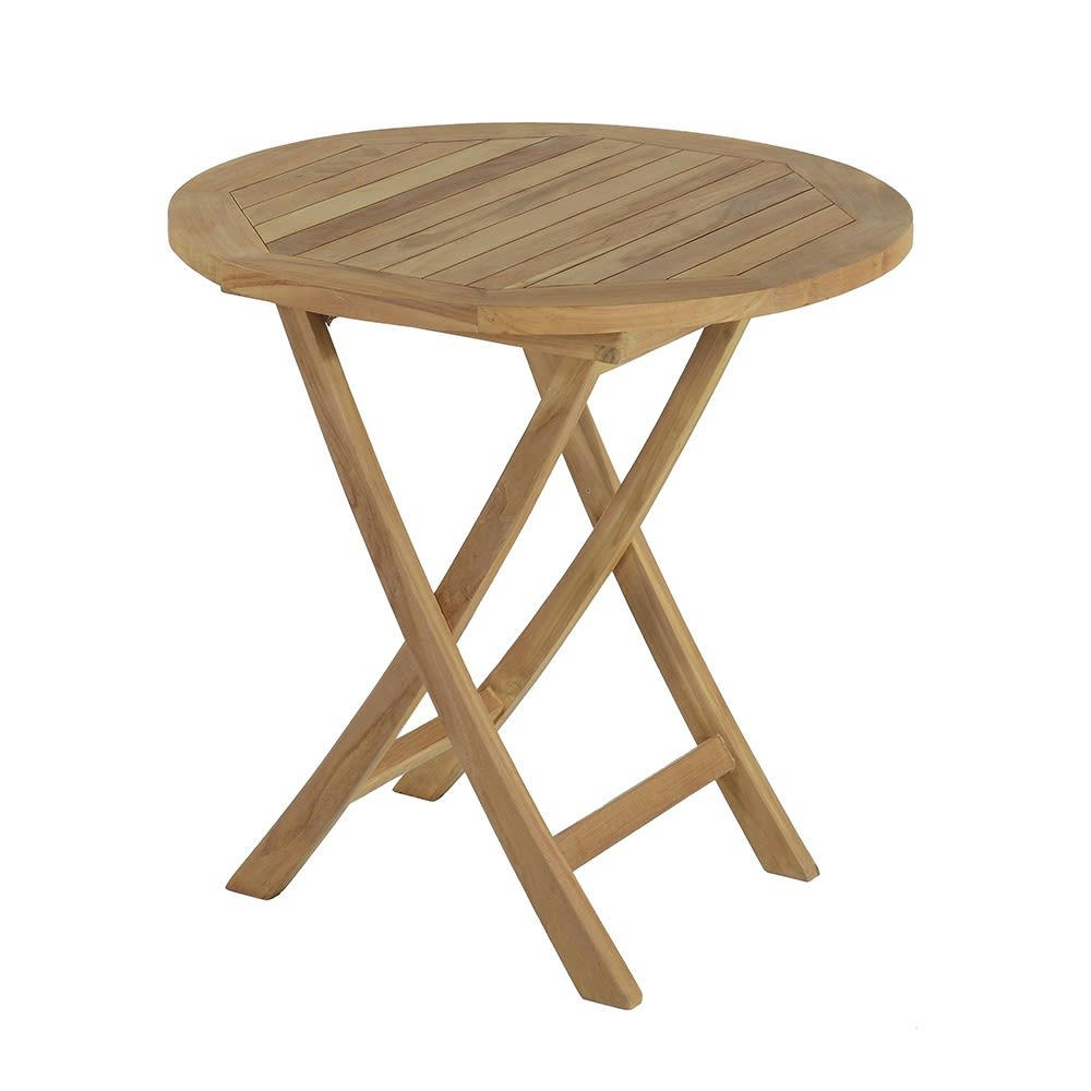 OPIO - Table de jardin pliante en teck massif D75