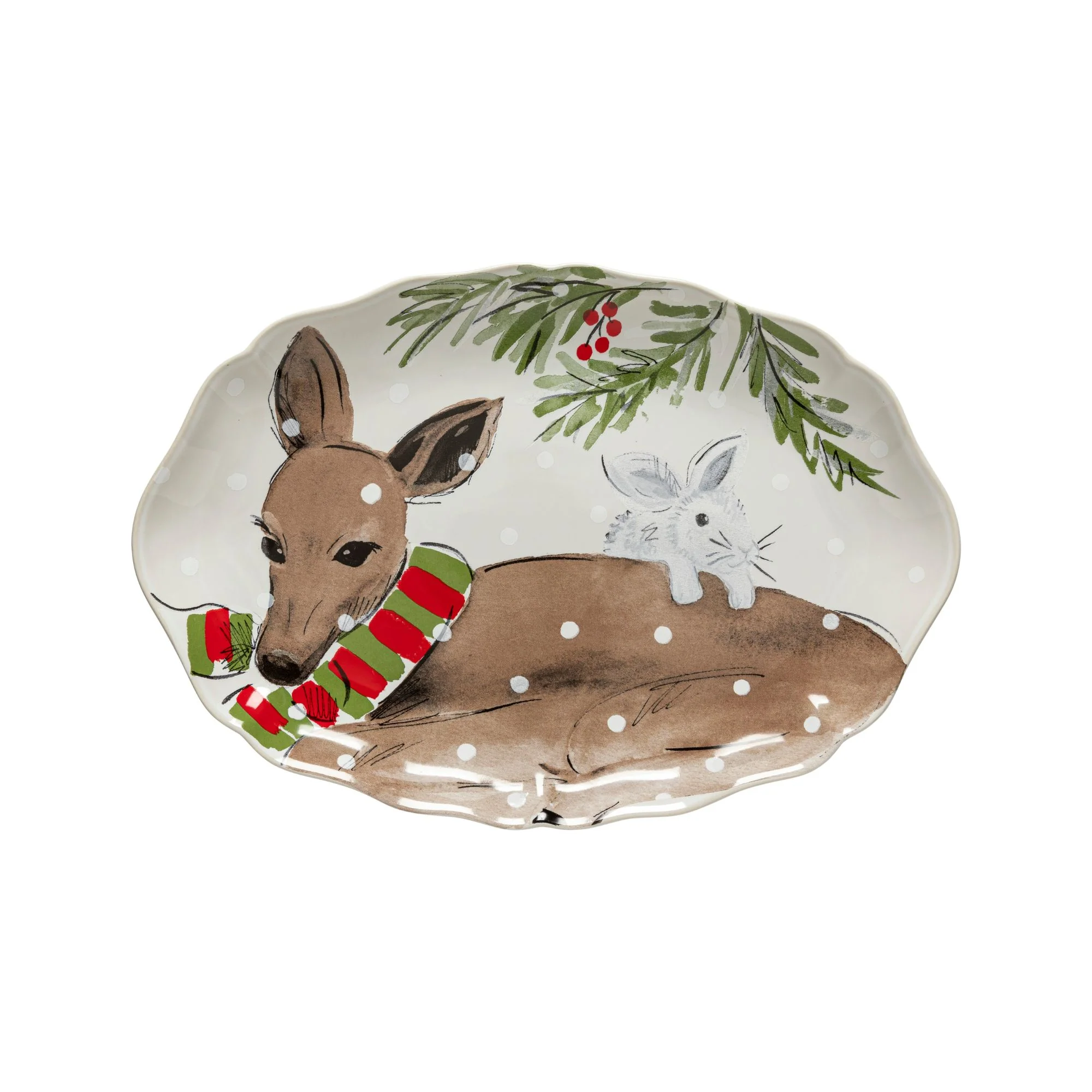 Oval Platter Deer Friends, Casafina by COSTA NOVA