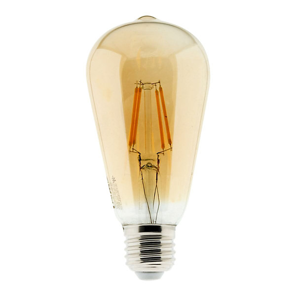 Ampoule déco filament LED ambrée 4W E27 - Elexity