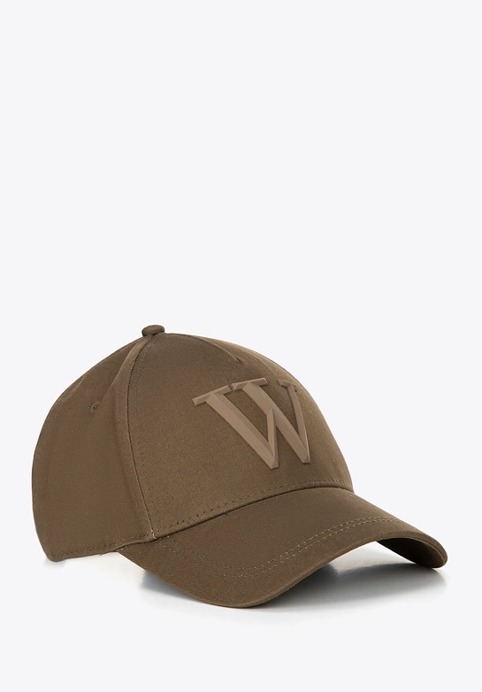 Bawełniana czapka z daszkiem unisex khaki
