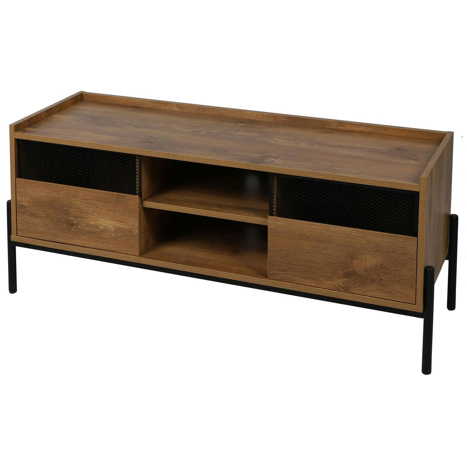 - Meuble tv 2 portes marron