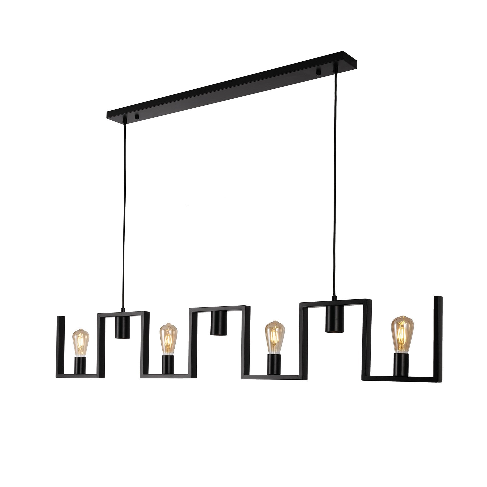 Ylumen hanglamp Row - 7 lichts - 158 x 150  cm - zwart