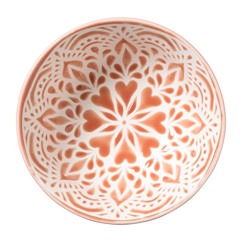 Schaaltje Abby groot - blauw/roze - &Oslash;15.5x7 cm