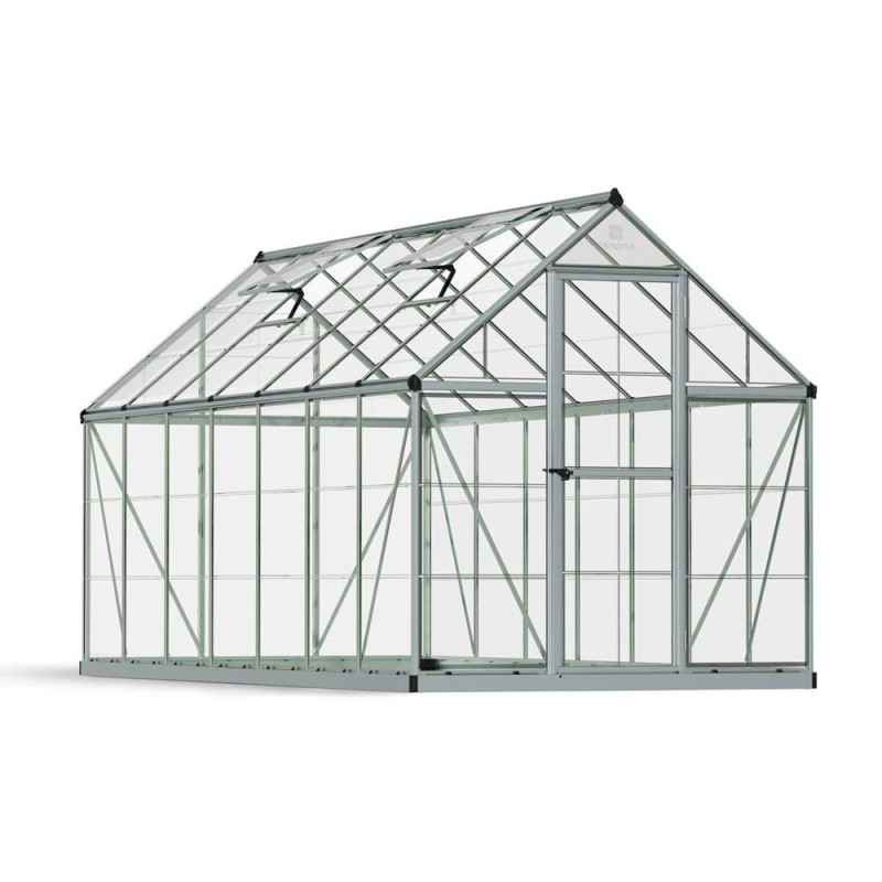 Serre en polycarbonate Harmony argentée 7,6 m² CANOPIA