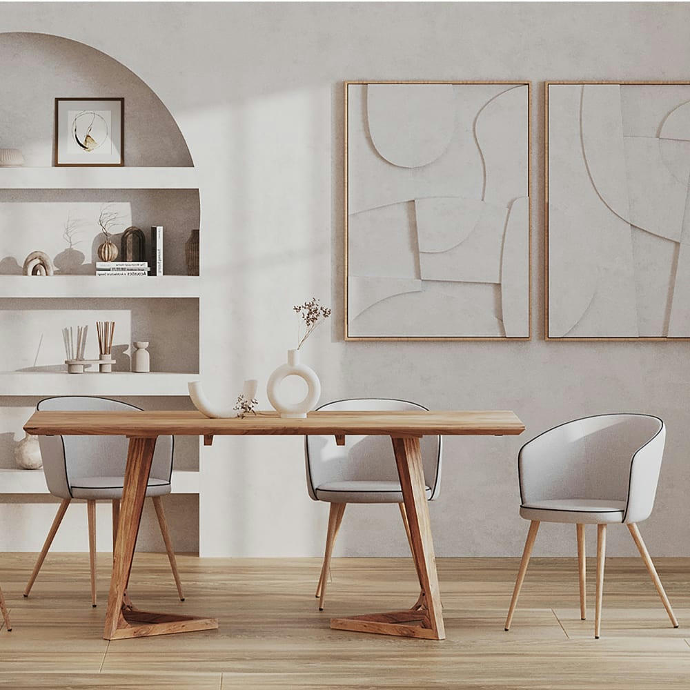 PITA - Table rectangulaire 6 personnes en bois d'acacia 175 cm