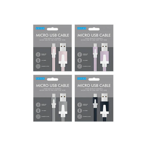 Zenso Micro Usb Flat Cable 1 Metre