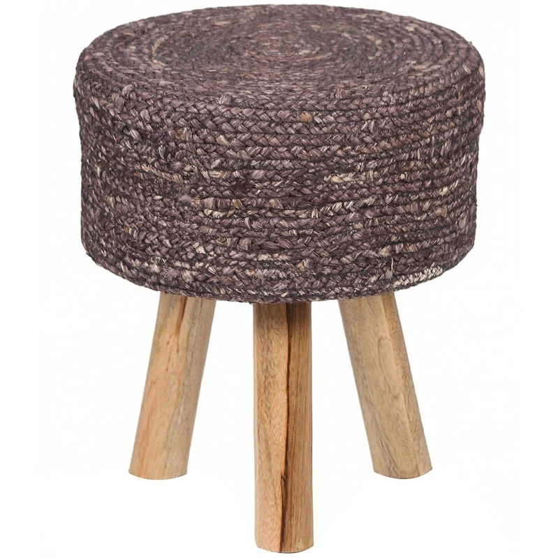 HERAT ORIENTAL Handmade Kilim Upholstered Round Stool