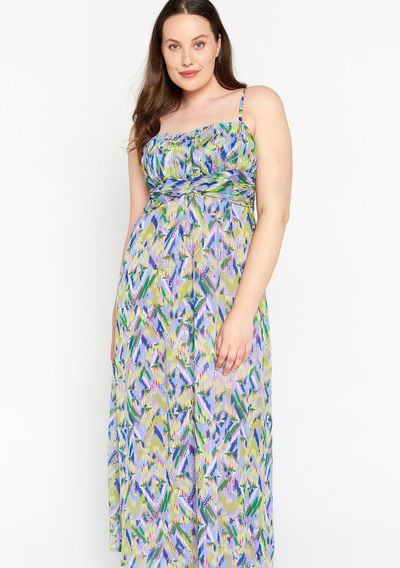 Maxi-jurk met ikatprint
