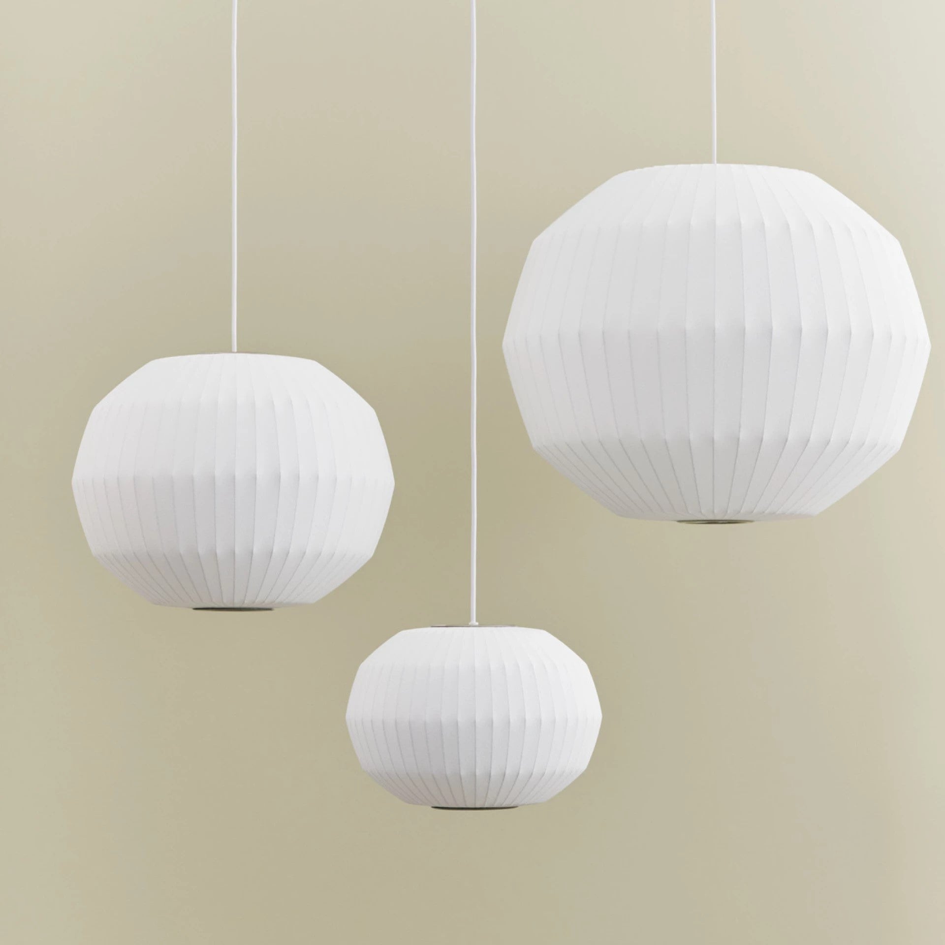 HAY Nelson Bubble Angled Sphere Hanglamp L - Off-White