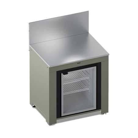 Module Frigo 75 L encastré - Sauge et Inox Modulo - ENO