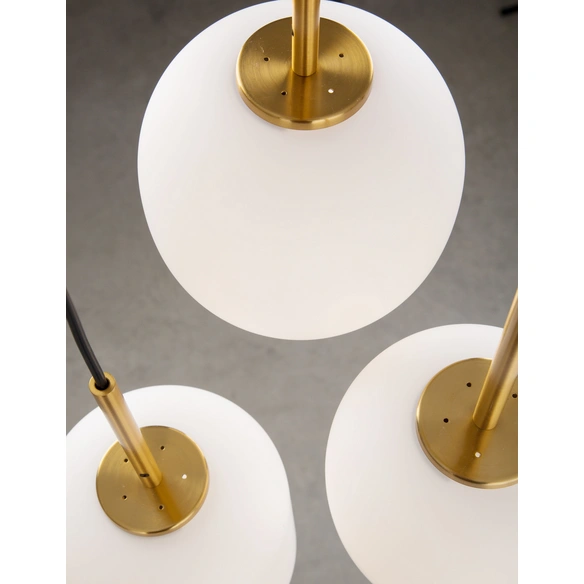 Pendelleuchte »Lato «, LED, 3-flammig, goldfarben/weiß
