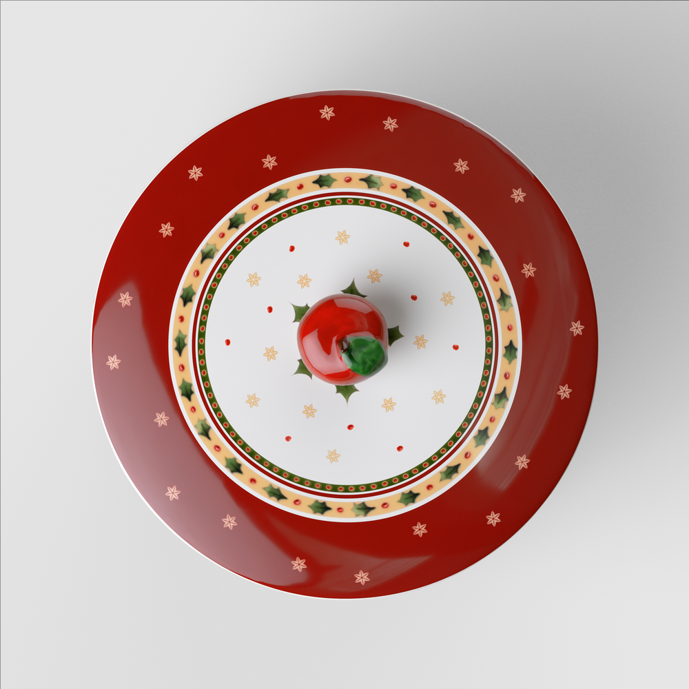 Winter Bakery Delight Cookie box - Red, 6.9''