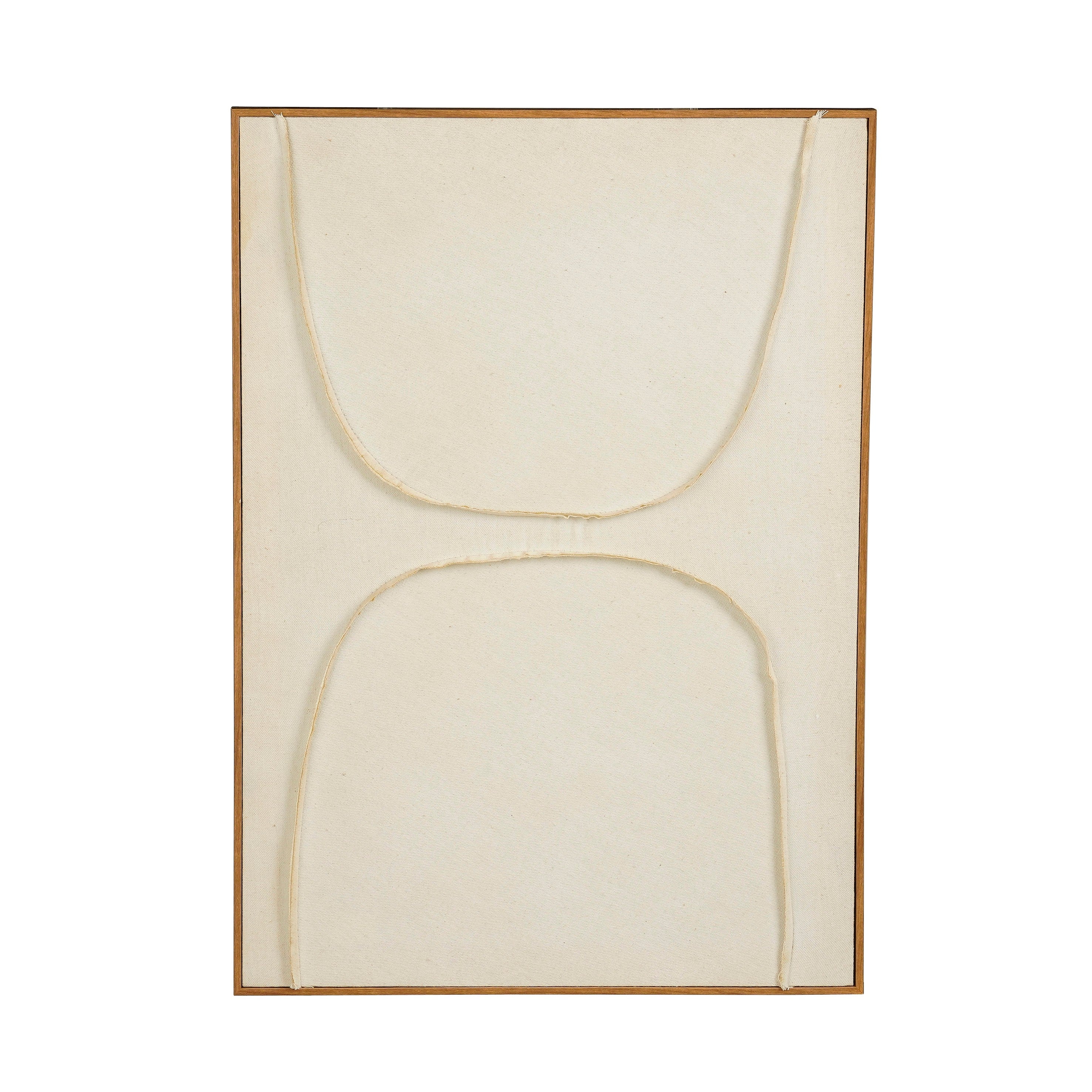 Mica Decorations Wanddecoratie - Wandpaneel Abstracte Kunst 70 x 50 x 3,5 cm - Woondecoratie voor Woonkamer of Slaapkamer - Beige