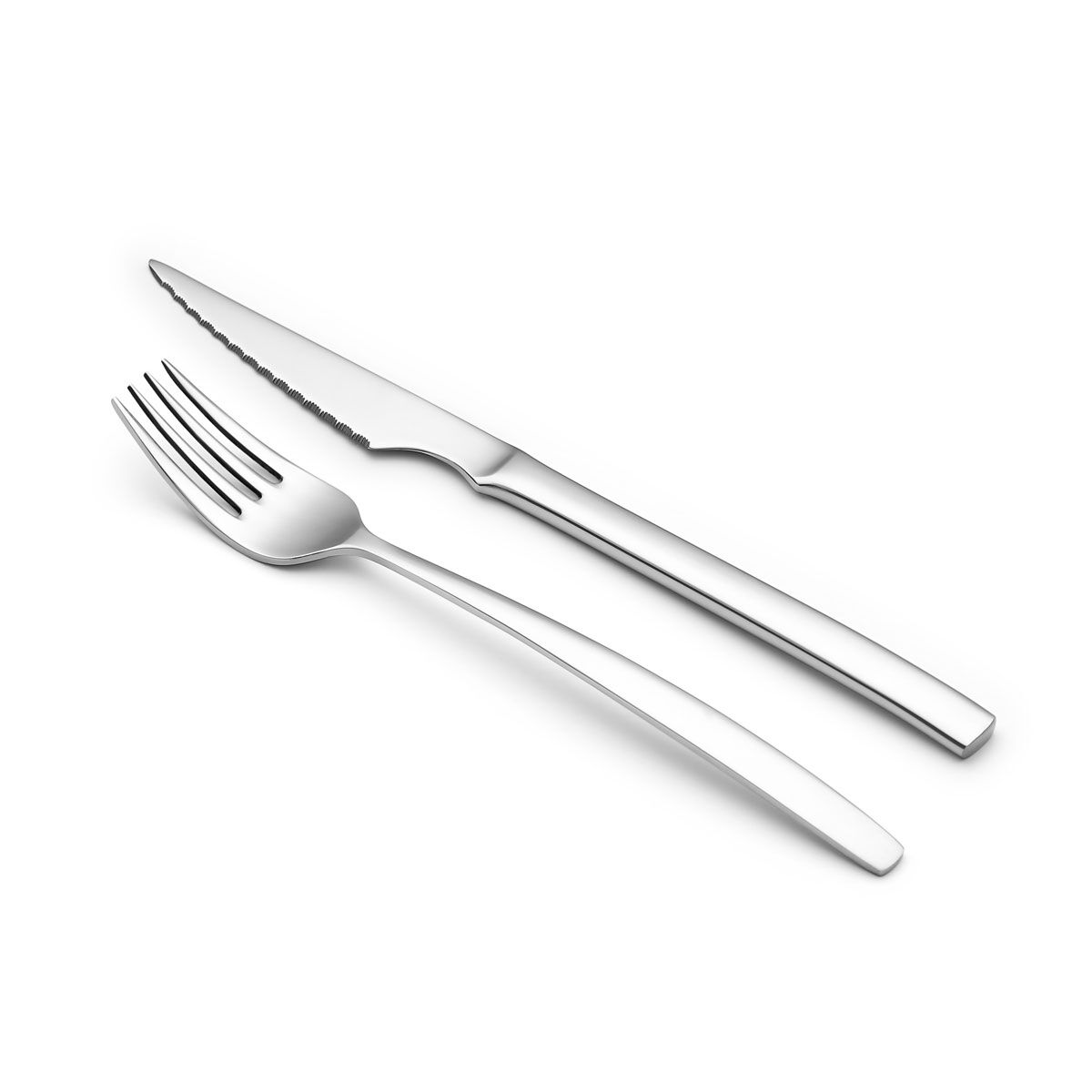 Conjunto de faca de bife e garfo de mesa