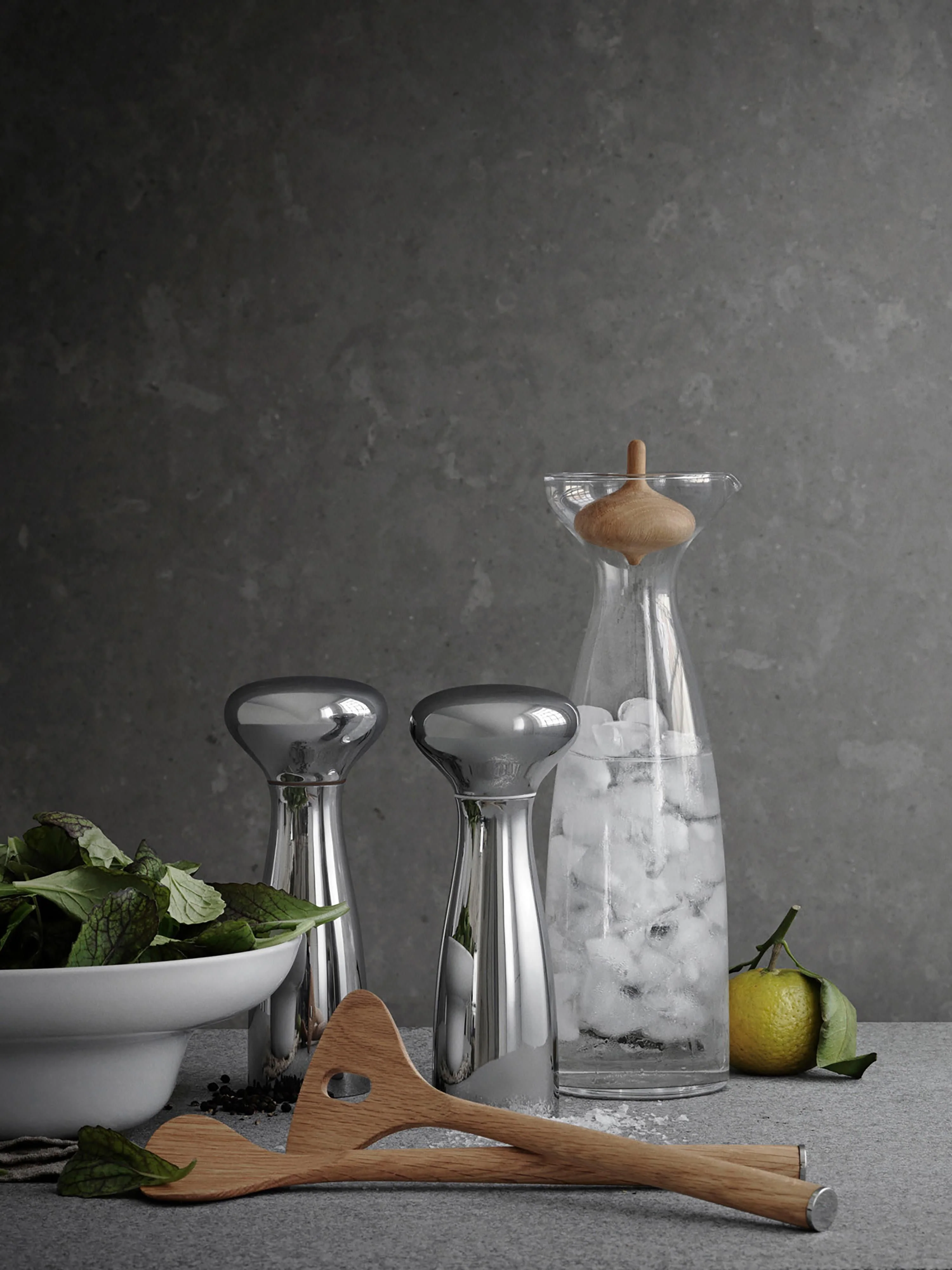 Salz- und Pfeffermühle Alfredo aus Edelstahl, 2er-Set