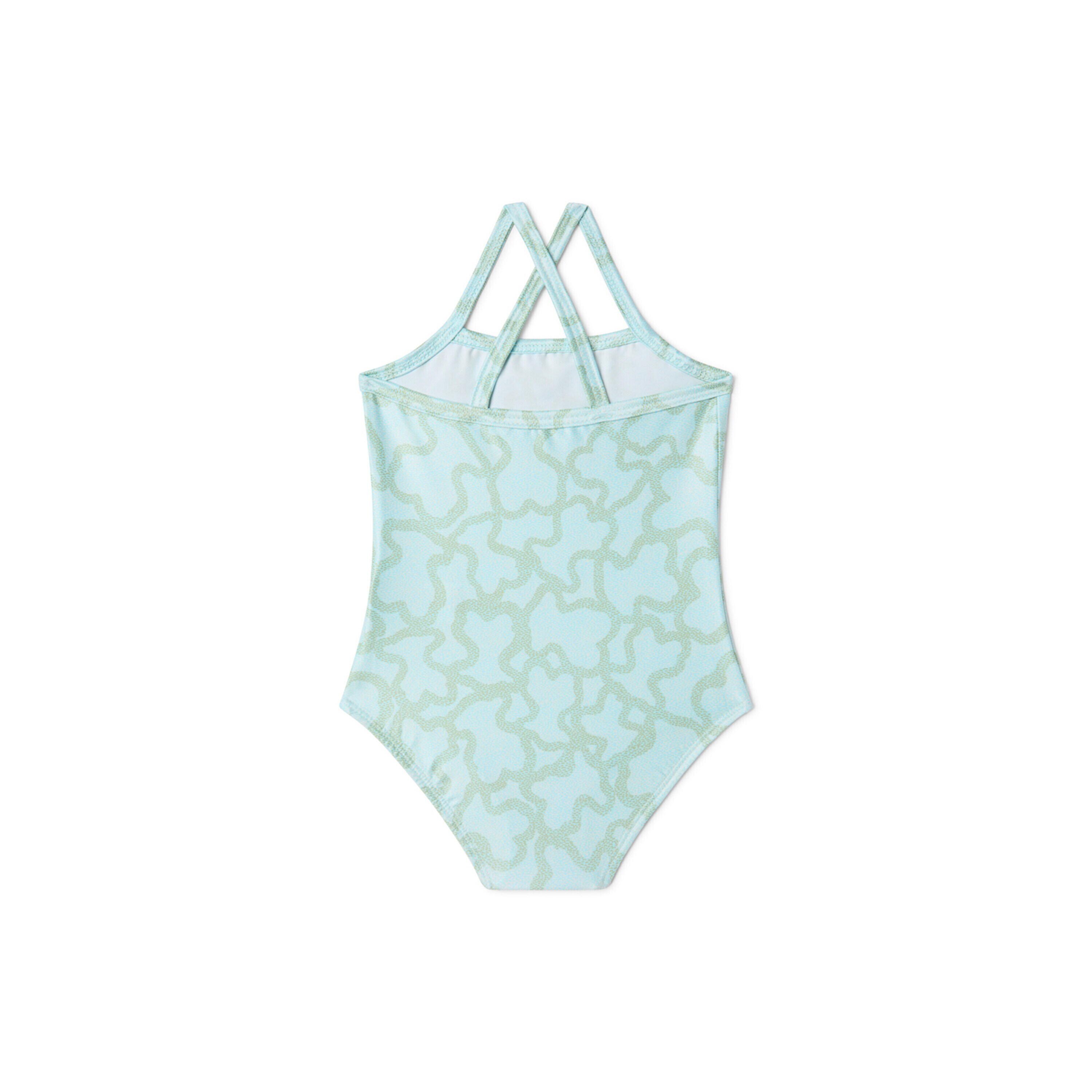 Bañador integral de niña Kaos verde