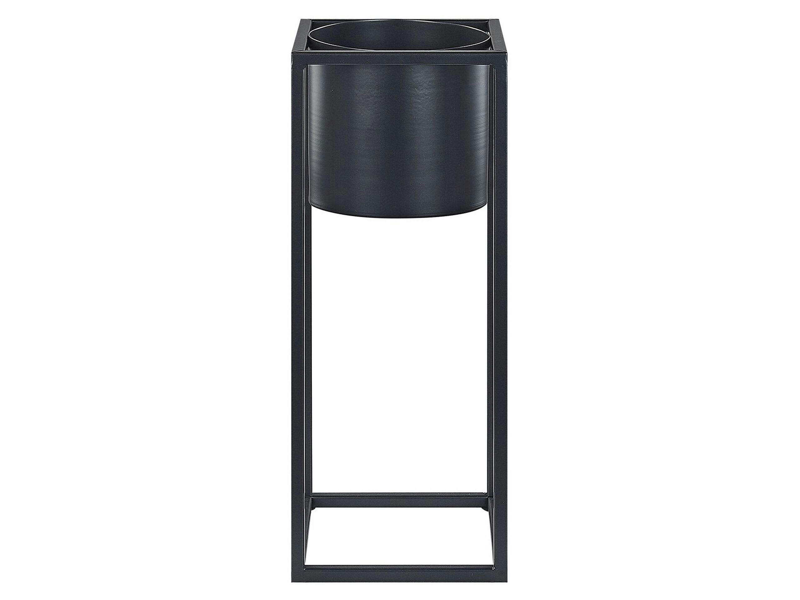 IDRA - Cache-pot en acier noir 15 x 15 x 14 cm