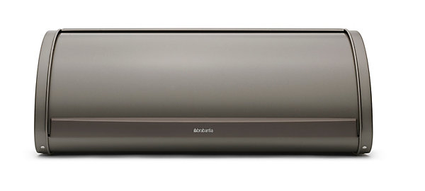 Boîte à pain couvercle coulissant en acier inoxydable Brabantia Platinum anthracite